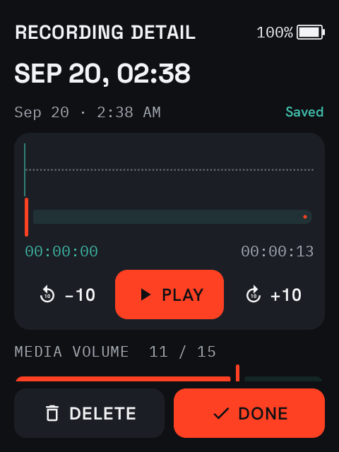 // detail — playback, seek, skip, photos