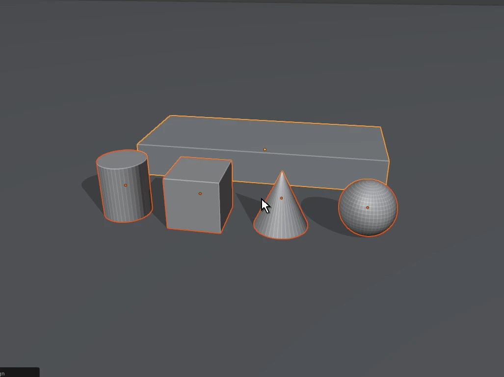 After Distribute X with Gaps: equal space between the objects