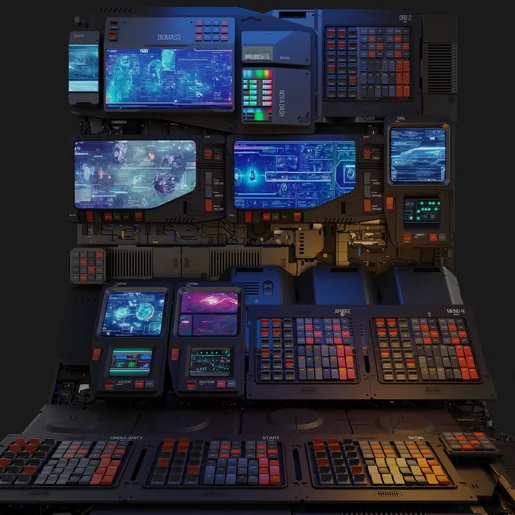 SPOCK-packed control console, front view